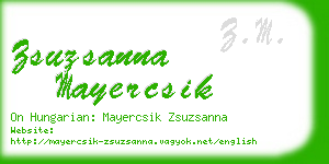 zsuzsanna mayercsik business card